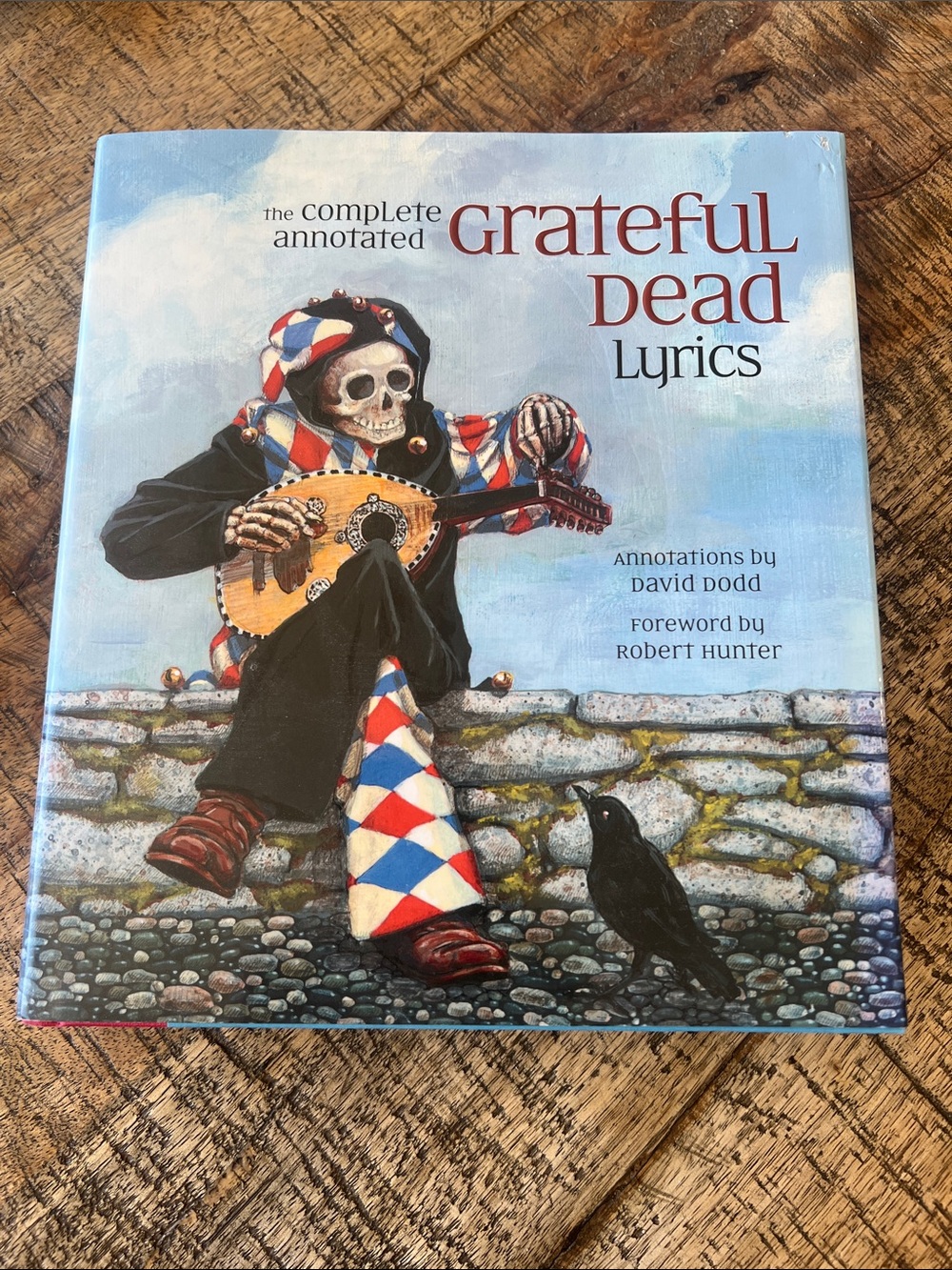 free press Grateful Dead Lyrics Book with Blue, Red, White Artwork